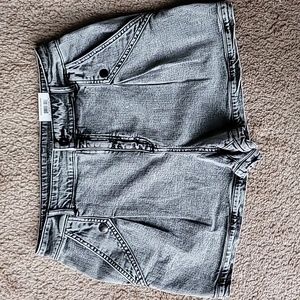 INC International Concepts NWT Acid Wash Denim Shorts Size 10 Color Black